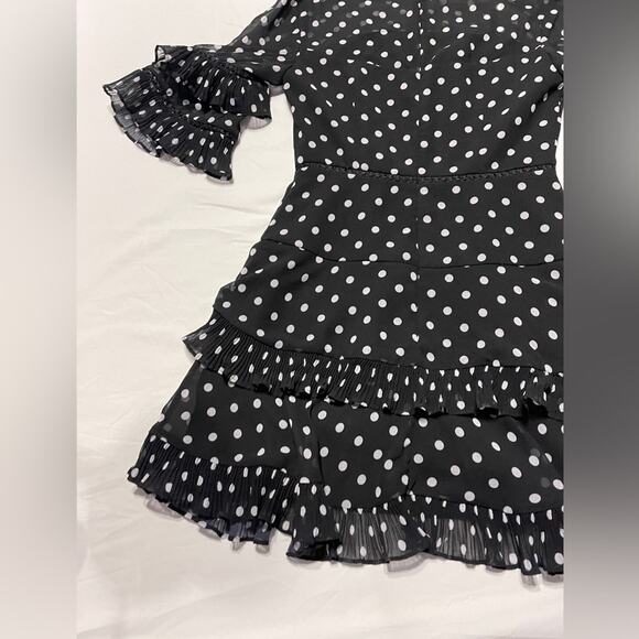 Keepsake Polka Dot Fit & Flare Ruffle
Mini Dress small - Picture 10 of 14